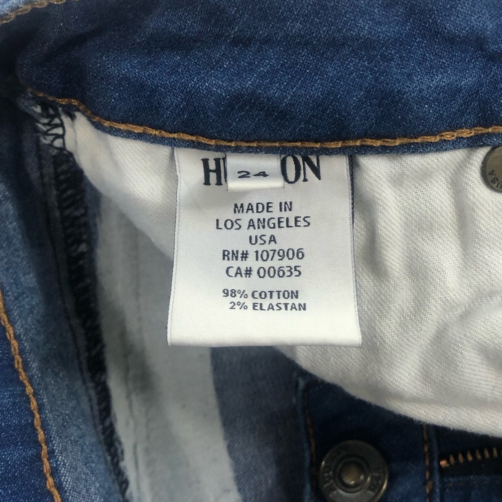 HUDSON BACARA Crop Straight Cuffed Jeans SZ 24 - Picture 11 of 12